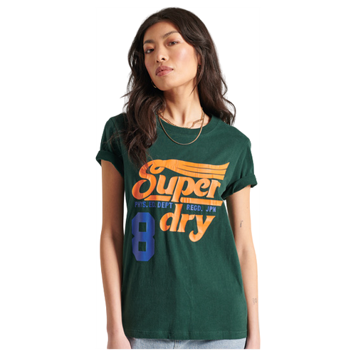 Футболка Superdry, размер 8, зеленый