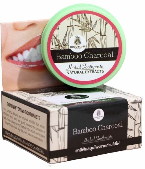 Coco Blues Травяная зубная паста с экстрактом бамбукового угля / Bamboo Charcoal Herbal Toothpaste, 30 г