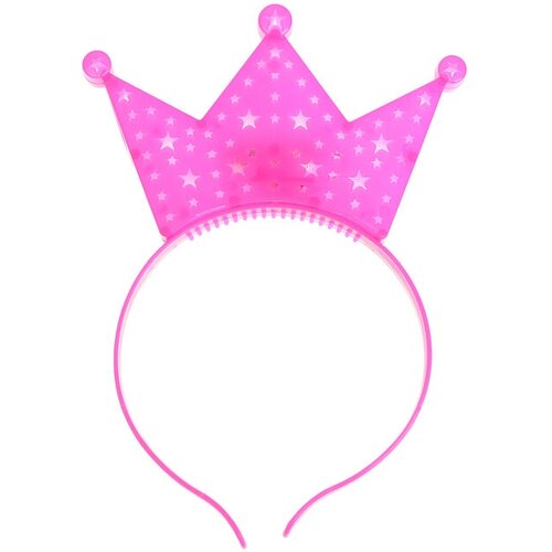 Ободок Корона светящ. розовый 200099990564 ободок корона фиолетовый