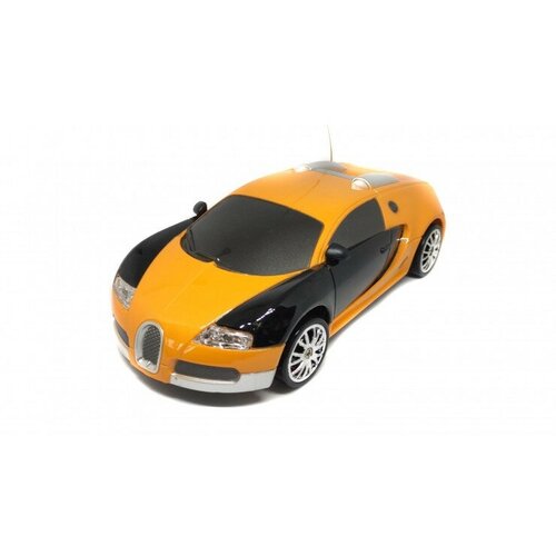 Машинка для дрифта Bugatti Veyron на пульте управления (Полный привод, 17см, 2 комплекта колес) HuangBo Toys 666-227-ORANGE