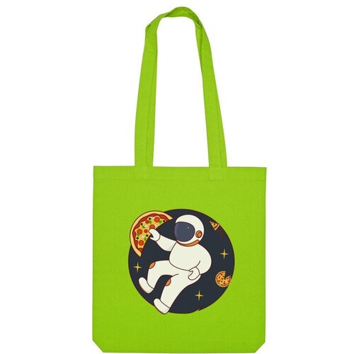 Сумка шоппер Us Basic, зеленый сумка космонавт в космосе ловит пиццу белый