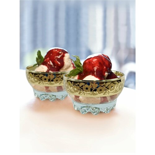 Набор креманок с алмазной гравировкой PROMSIZ Нежность 220 мл 6 шт 1087₽