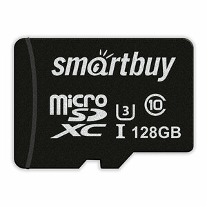 Micro SDXC карта памяти Smartbuy 128GB U3 V30 A1 Advanced R/W up to 90/55 с адапт (SB128GBSDU1A-AD)