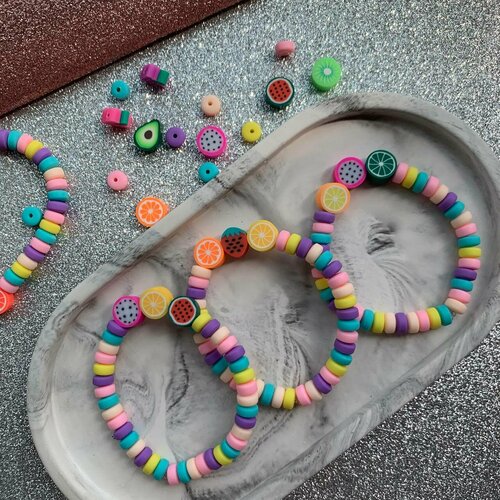 Детский браслет для девочки из полимерной глины