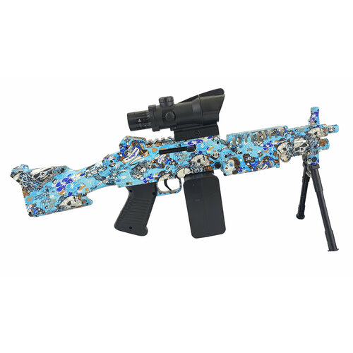 легкий пулемет pubg m249 игрушка Пулемет M249 Mini стреляющий орбизами CS Toys Blue