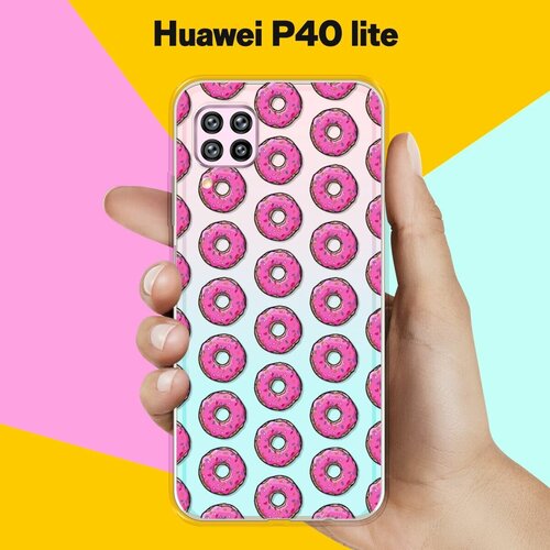 Силиконовый чехол на Huawei P40 lite Пончики / для Хуавей П40 Лайт