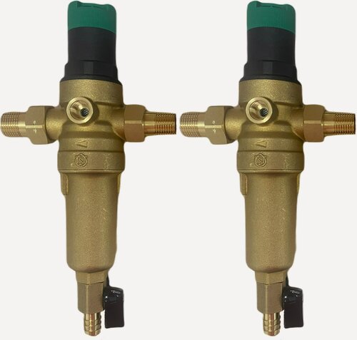 Изображение товара Комплект из фильтров 1/2" самопромывной с редуктором давления (латунные) TST