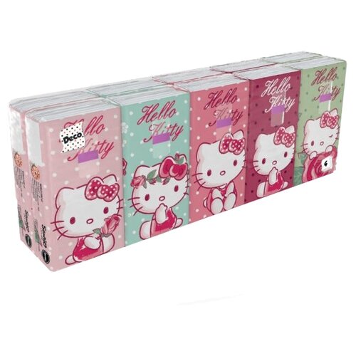 платочки world cart гадкий я 3 10 листов 9 пачек Платочки World Cart Hello Kitty, 9 листов, 10 пачек, розовый