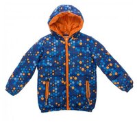 Куртка playToday размер 128, оранжевый/ синий/ голубой