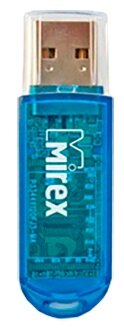 Флешка Mirex ELF BLUE, 4 Гб, USB2.0, чт до 25 Мб/с, зап до 15 Мб/с, голубая Mirex 1803039