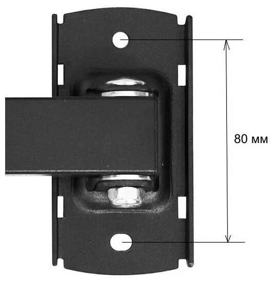 Наклонно-поворотный кронштейн для телевизора Hoff 10-30 черный - фото №4