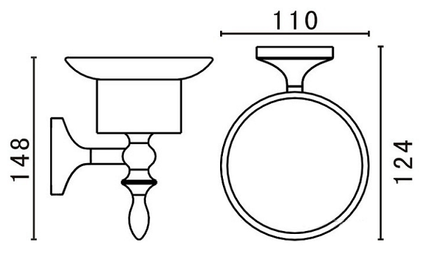 Мыльница Art&Max BOHEMIA AM-4299-Do золото - фотография № 4