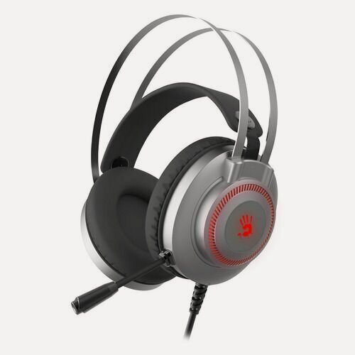 Изображение товара Гарнитура игровая A4TECH Bloody J200S, для компьютера, мониторные, проводные, серый