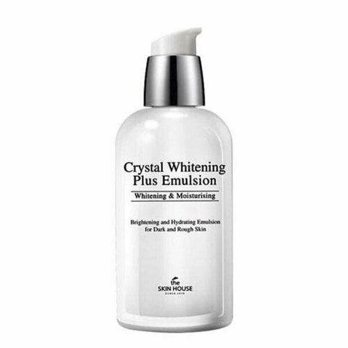 The Skin House Crystal Whitening Plus Emulsion - Эмульсия для выравнивания тона лица Crystal Whitening 130 мл эмульсия для лица the skin house эмульсия для лица для выравнивания тона crystal whitening