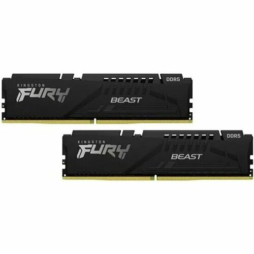 Оперативная память Kingston DDR 5 32Gb 2x16Gb 5200Mhz pc-41600 FURY Beast Black EXPO CL36 KF552C36BBEK2-32 1591000₽