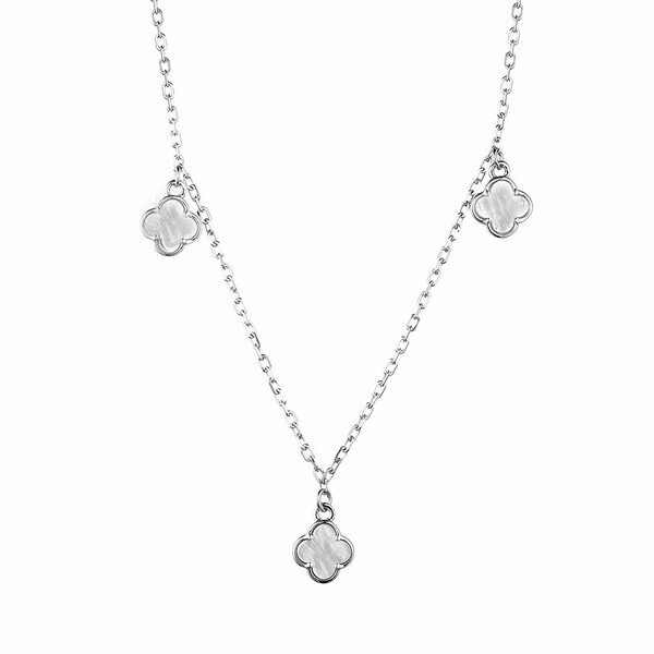 Колье JEWELIN, серебро, 925 проба, родирование, перламутр
