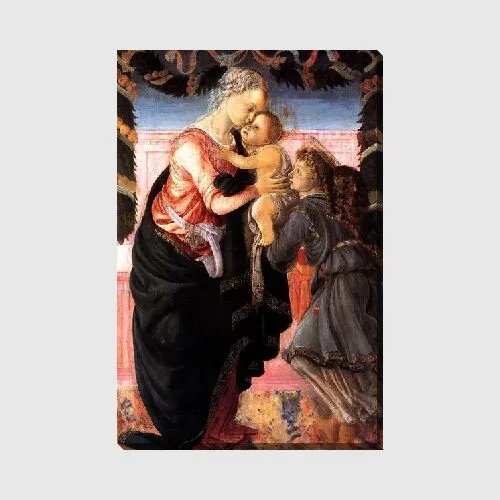 Картина на холсте Мадонна с ребенком и ангелом (Madonna with