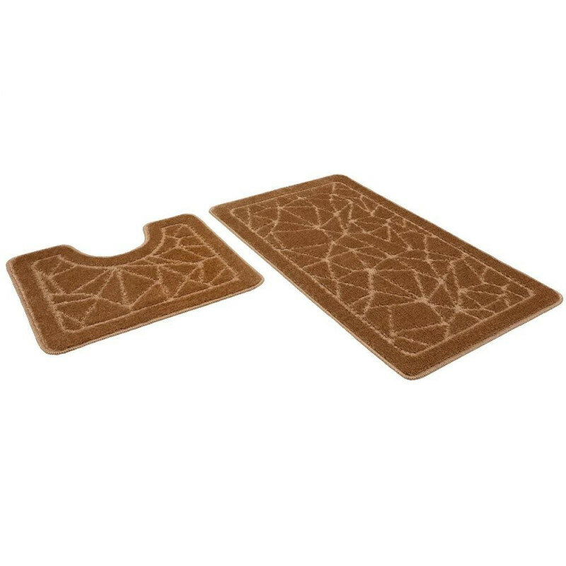 Набор ковриков для ванной Shahintex РР 60*100+60*50 001 кофе с молоком 55 8168