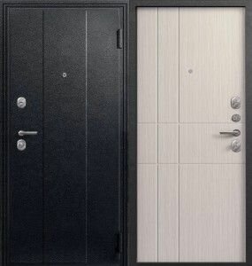 фото Дверь стальная К-12 Черный муар/Капучино 3Д 860 правая