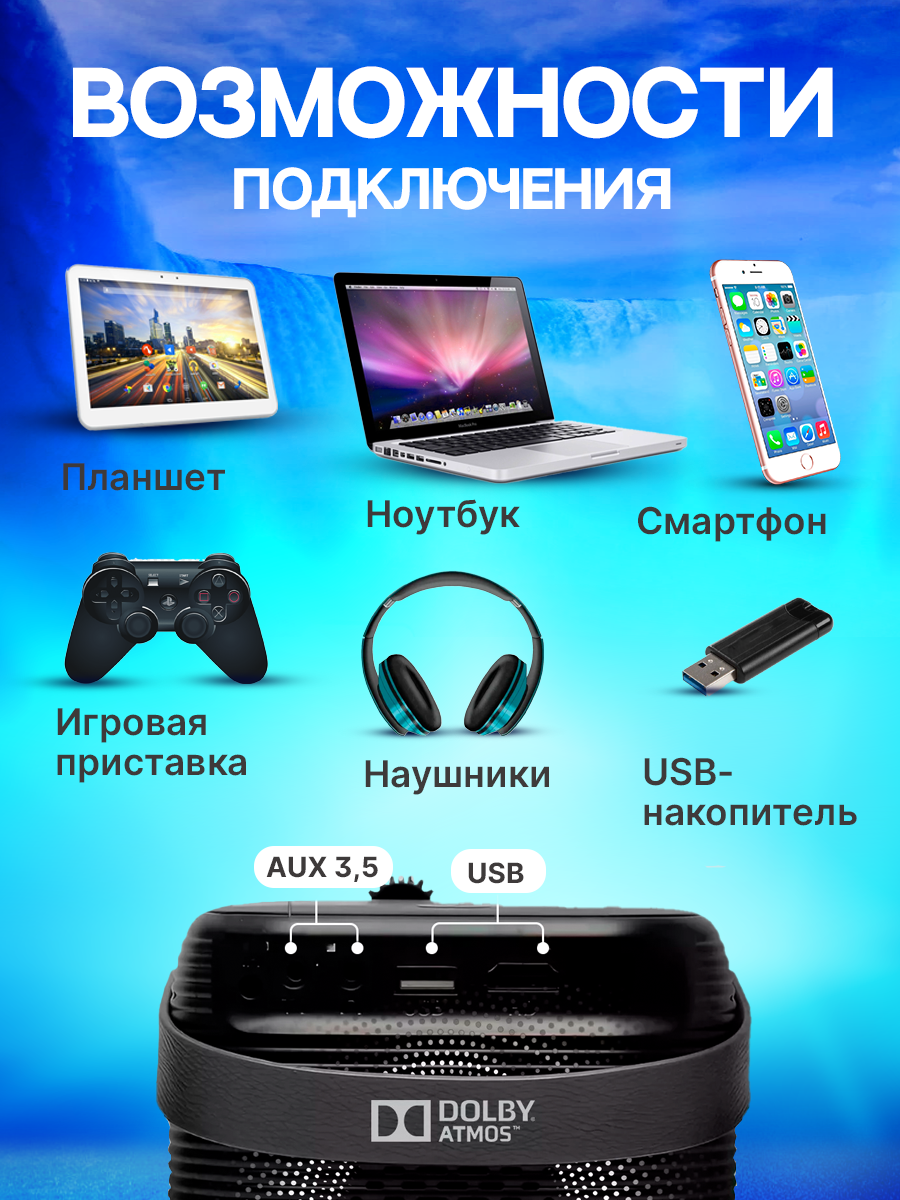 Проектор для фильмов и мультимедиа для всей семьи с HDMI Wi Fi Bluetooth — фото 1
