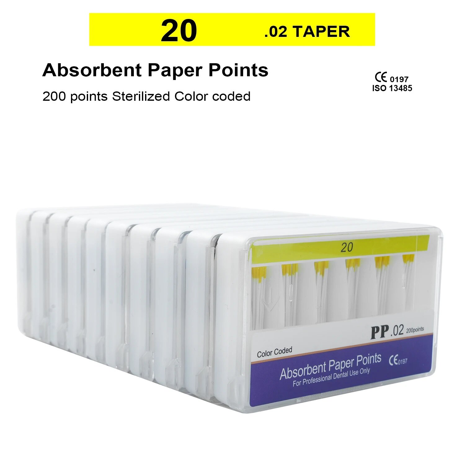 WELLCK Бумажные конусы 20 .02 Taper, 10Box
