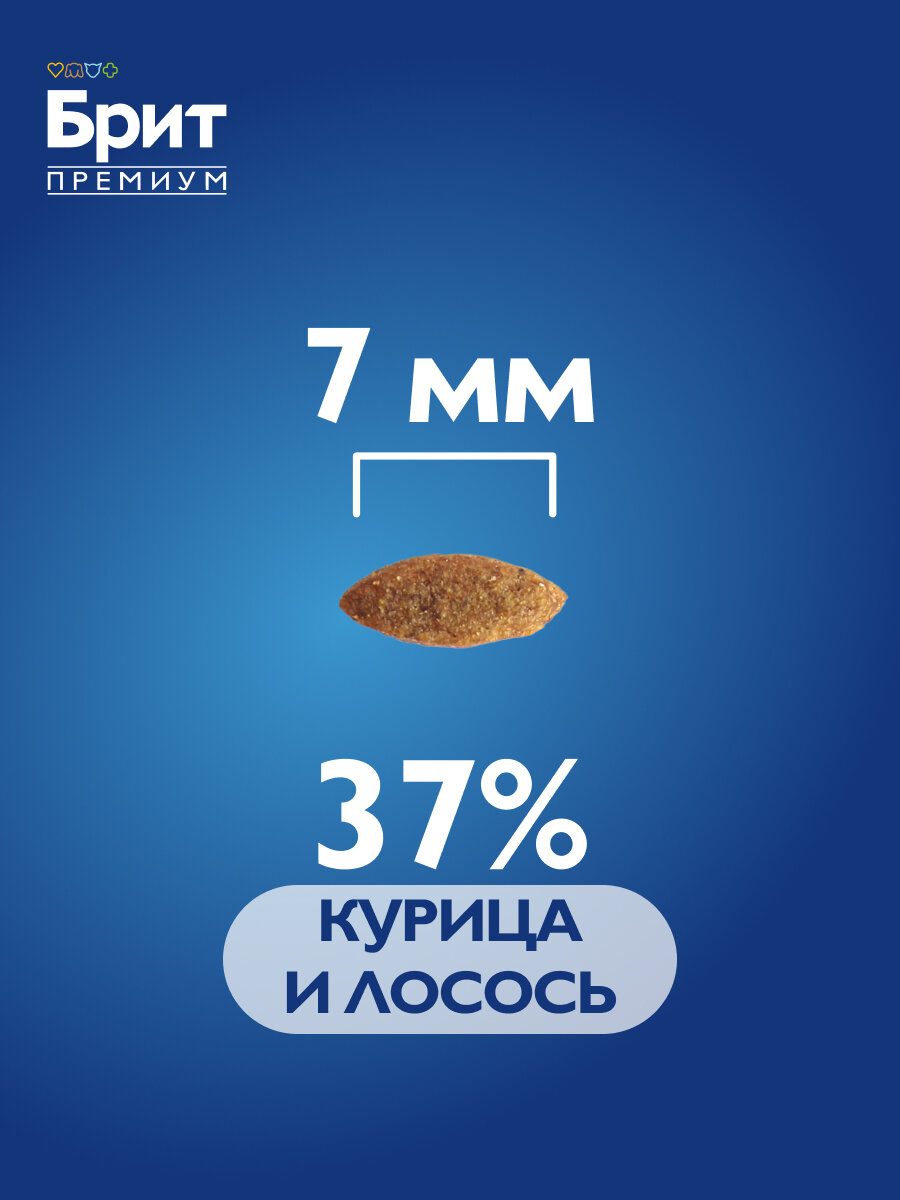Сухой корм для стерилизованных кошек Brit Premium Sterilised с лососем и курицей 2 кг — фото 1