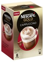 Растворимый кофе NESCAFE GOLD Cappuccino с молочной пенкой, в пакетиках (8 шт.)