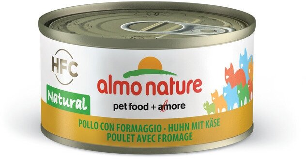 Almo Nature Консервы для Кошек с Курицей и Сыром 75% (HFC Adult Cat Chicken&Cheese) 0,07 кг x 1 шт.