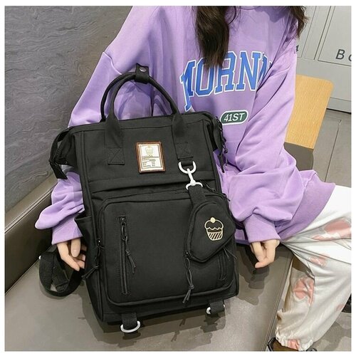 фото Рюкзак женский , черный / подарок любимой, жене, девушке, женщине, подруге, школьнице, на день рождения, 8 марта. feidikabolo