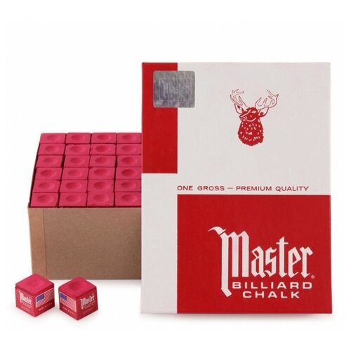 Мел для бильярда 144 штуки Tweeten Master Red красный
