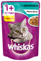 Корм для кошек Whiskas (0.085 кг) 24 шт. Мини-филе с кроликом для взрослых кошек 0.085 кг 24