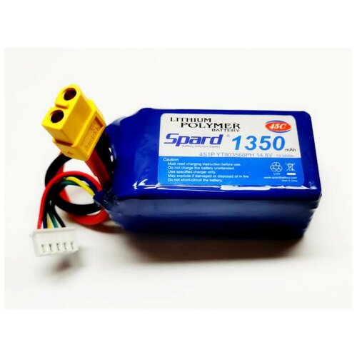 Аккумулятор Li-Po Spard 1350mAh, 14,8V, 45C, XT60