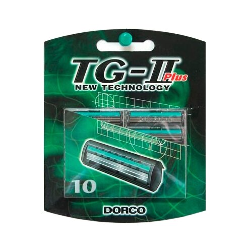 Сменные кассеты Dorco TG-II Plus, 10 шт. сменные лезвия для бритвы прямые 10шт 03 12b