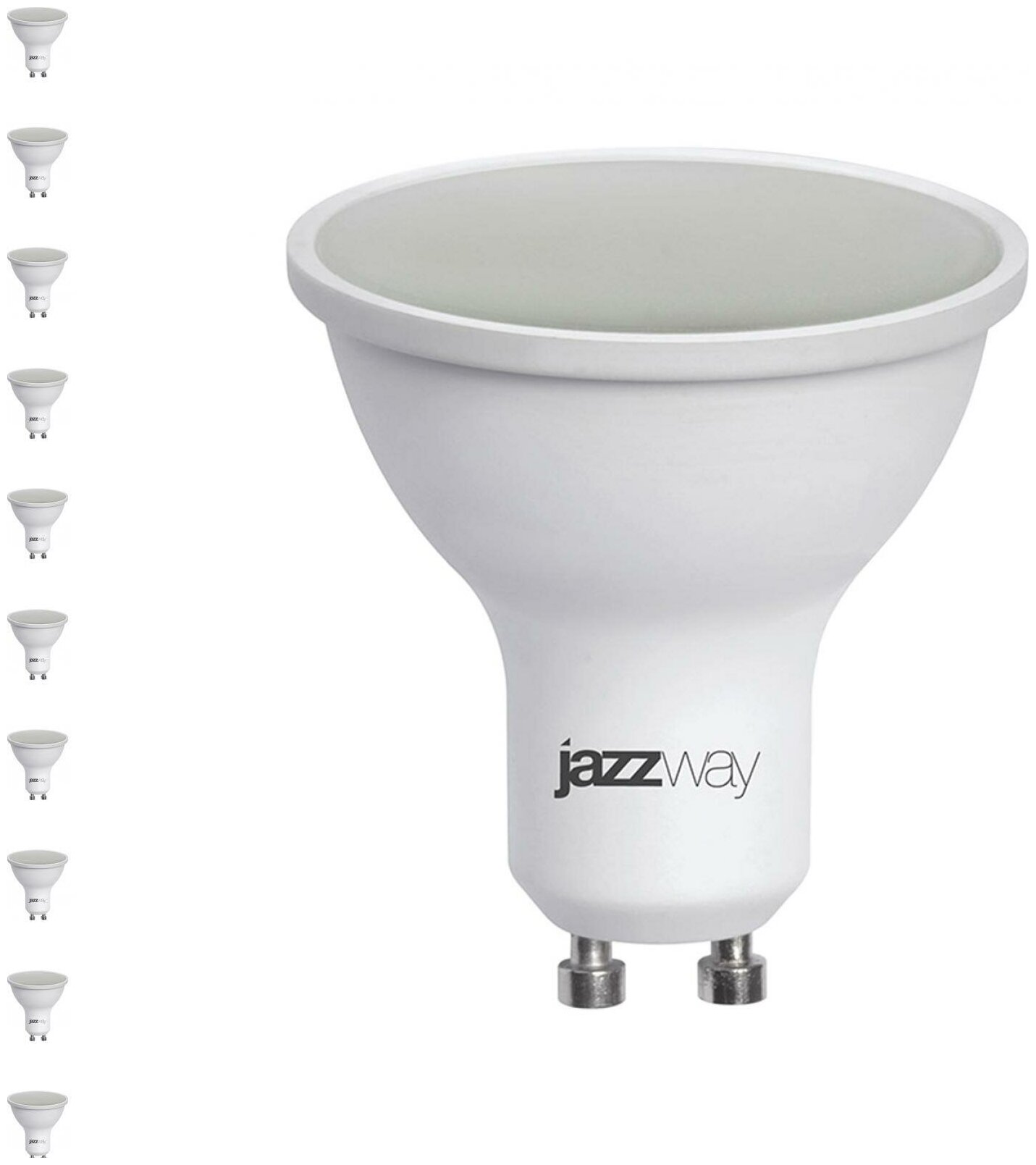 Светодиодная лампа JazzWay PLED Super Power 9W эквивалент 75W 5000K 820Лм GU10 для спотов MR16 (комплект из 6 шт)