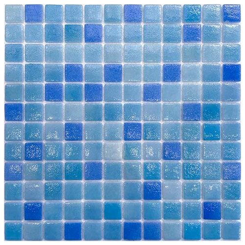 Плитка стеклянная мозаика ZETOGLASS T-299-08, 317х317х4,5 мм, на сетке (10 листов=1 кв. м) / Плитка для ванной / Плитка для бассейна