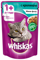 Корм для кошек Whiskas (0.085 кг) 24 шт. Мини-филе с кроликом для взрослых кошек 0.085 кг 24