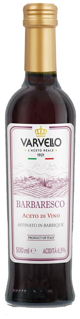 Уксус Varvello из красного вина Barbaresco 500мл (Италия)