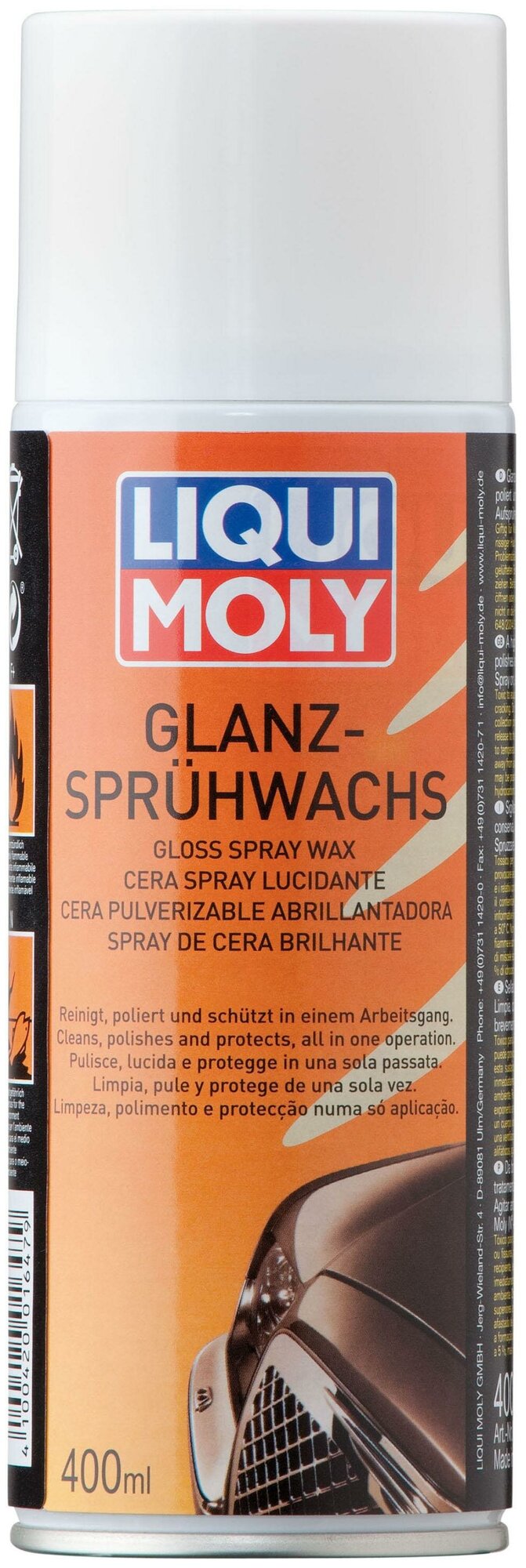 Жидкий воск LIQUI MOLY Glanz-Spruhwachs 1647, 0,4 л - фото №1