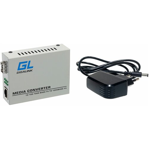 Медиаконвертер GIGALINK, RJ-45x1 Гбит/с, SFPx1 Гбит/с (GL-MC-UTPG-SFPG-F.r2)