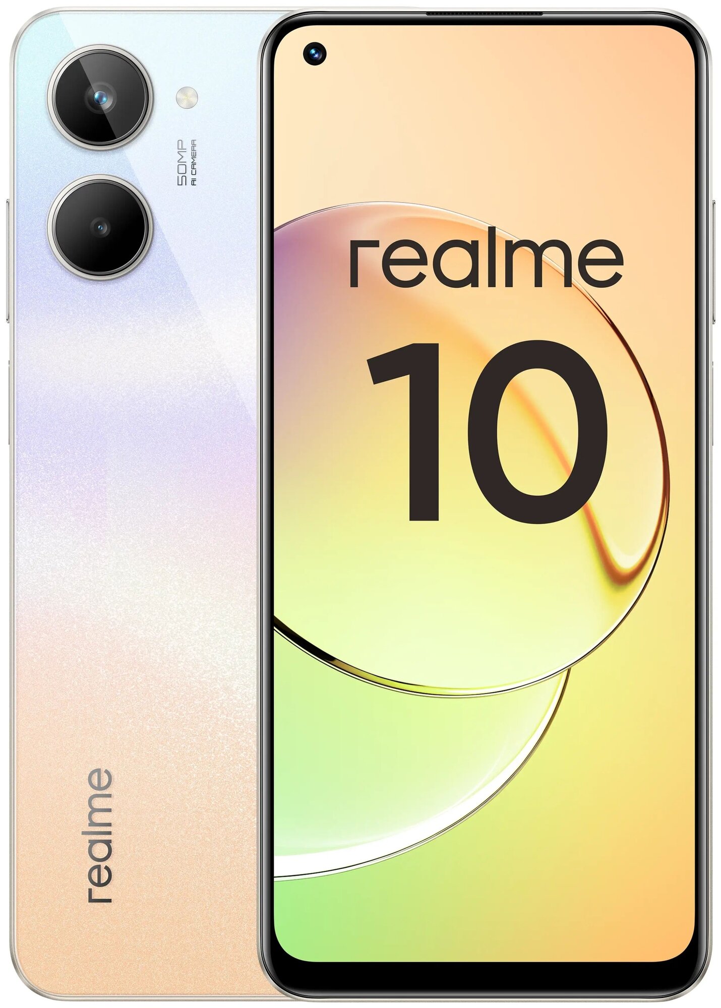 Смартфон realme 10 4/128 ГБ RU, белый