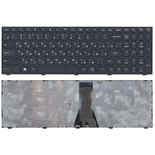 Клавиатура для ноутбука Lenovo IdeaPad G50-70 G50-30 черная с черной рамкой 1188₽