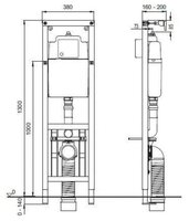 Рамная инсталляция WISA XS WC front basic 8050.452748 серый