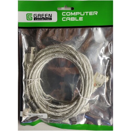 Удлинитель USB 3 метра Premium Greenconnect GC-UEC2M-3m, 28/26AWG медь, экран, ферритовые кольца.