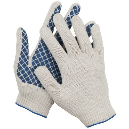 Перчатки рабочие DEXX, с ПВХ покрытием (облив ладони), х/б 7 класс перчатки рабочие dexx с пвх покрытием облив ладони 10 пар х б