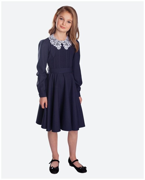 Школьное платье Стильные Непоседы, размер 134-68-60, синий
