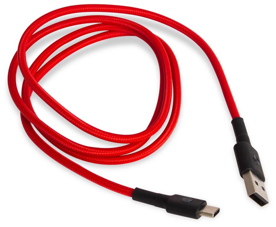 Кабель XIAOMI Mi Braided, USB A(m), USB Type-C (m), 1м, красный [sjv4110gl] - фото №4