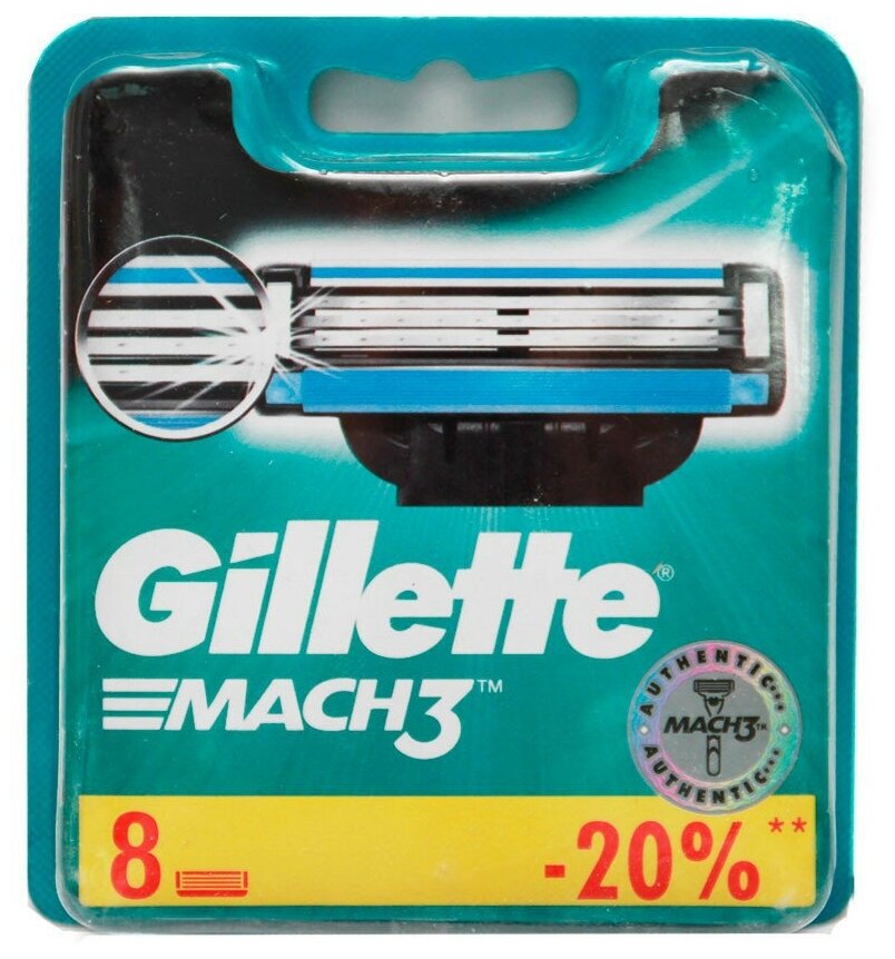 Сменные Кассеты Для Мужской Бритвы Gillette Mach3, с 3 лезвиями, прочнее, чем сталь, для точного бритья, 8 шт