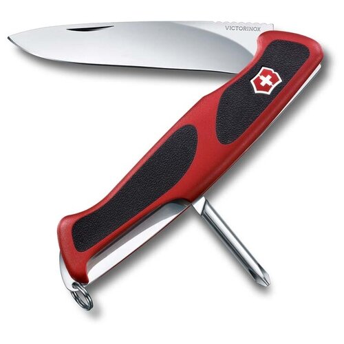 Нож складной VICTORINOX RangerGrip 53, 130 мм, 5 функций, рукоять из красного нейлона с черными вставками 0.9623.C