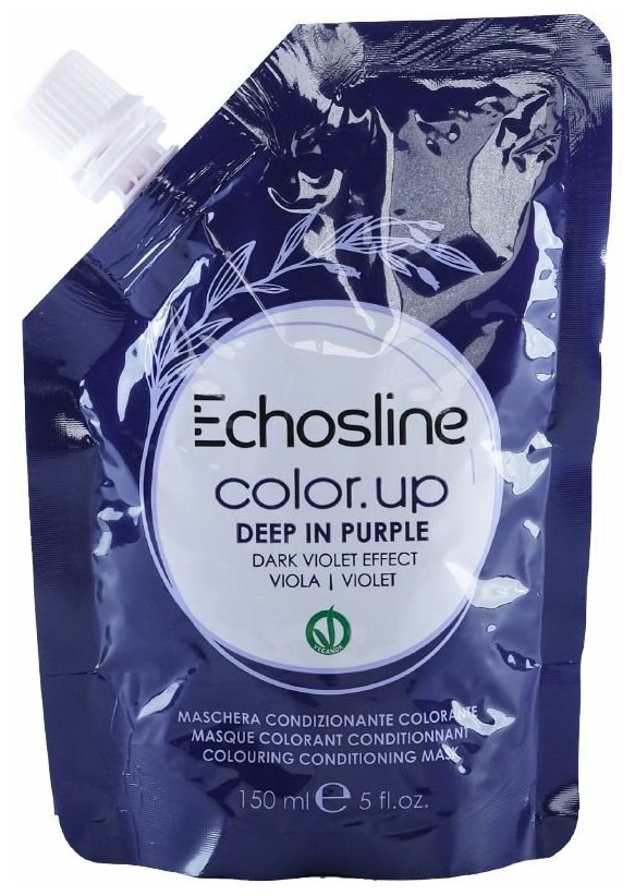 Цветная маска-краска темный фиолет VIOLET с кондиционирующим эффектом 150 мл Оттеночная маска Колор Ап Экос Лайн COLOR. UP DEEP IN PURPLE - DARK VIOLET EFFECT ECHOS LINE