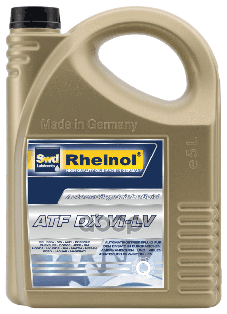 Транс. Масло Atf Dx Vi -Lv (5 Л) Rheinol 32847,580